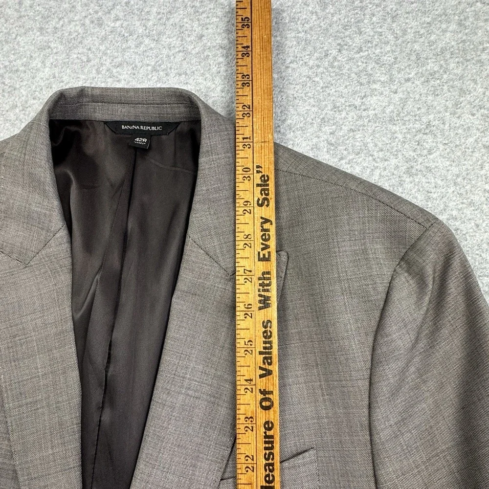 Banana Republic Marzotto Super 120's Blazer Men 42R Slim Fit Wool Sport‎ Coat